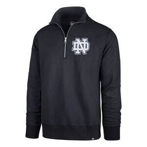 Notre Dame Navy Pullover Embroidered Men's Small 1/4 Zip Fleece Fighting Irish